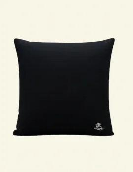 Midnight Embroidered Cotton Cushion