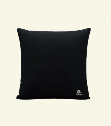 Midnight Embroidered Cotton Cushion