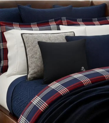 Midnight Embroidered Cotton Cushion