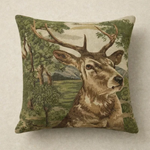 The Stagwood Tapestry Throw Pillow