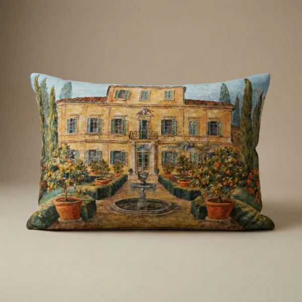 Villa Aurelia Velvet Back Throw Pillow