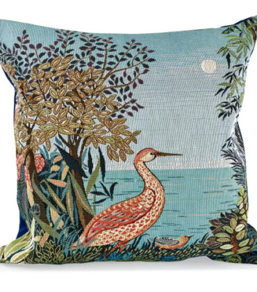 TROPICAL HERON TAPESTRY PILLOW SET
