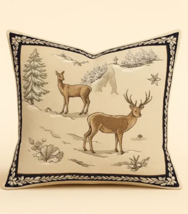 Alpine Stag Tapestry Cushion