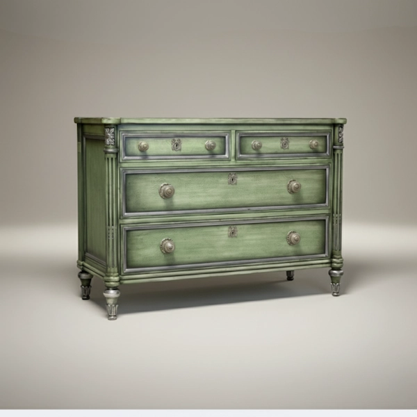 Montclair French Neoclassical Mahogany Chest Detail