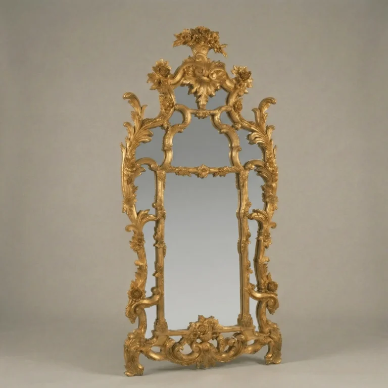Beaumont Gilded Rococo Mirror, front view
