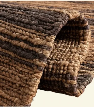 Harbor Ticking Hand-Knotted Jute Rug