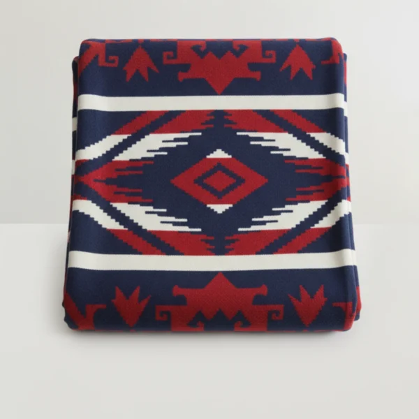 Red Rock Valley Throw folded flat in a simple product presentation