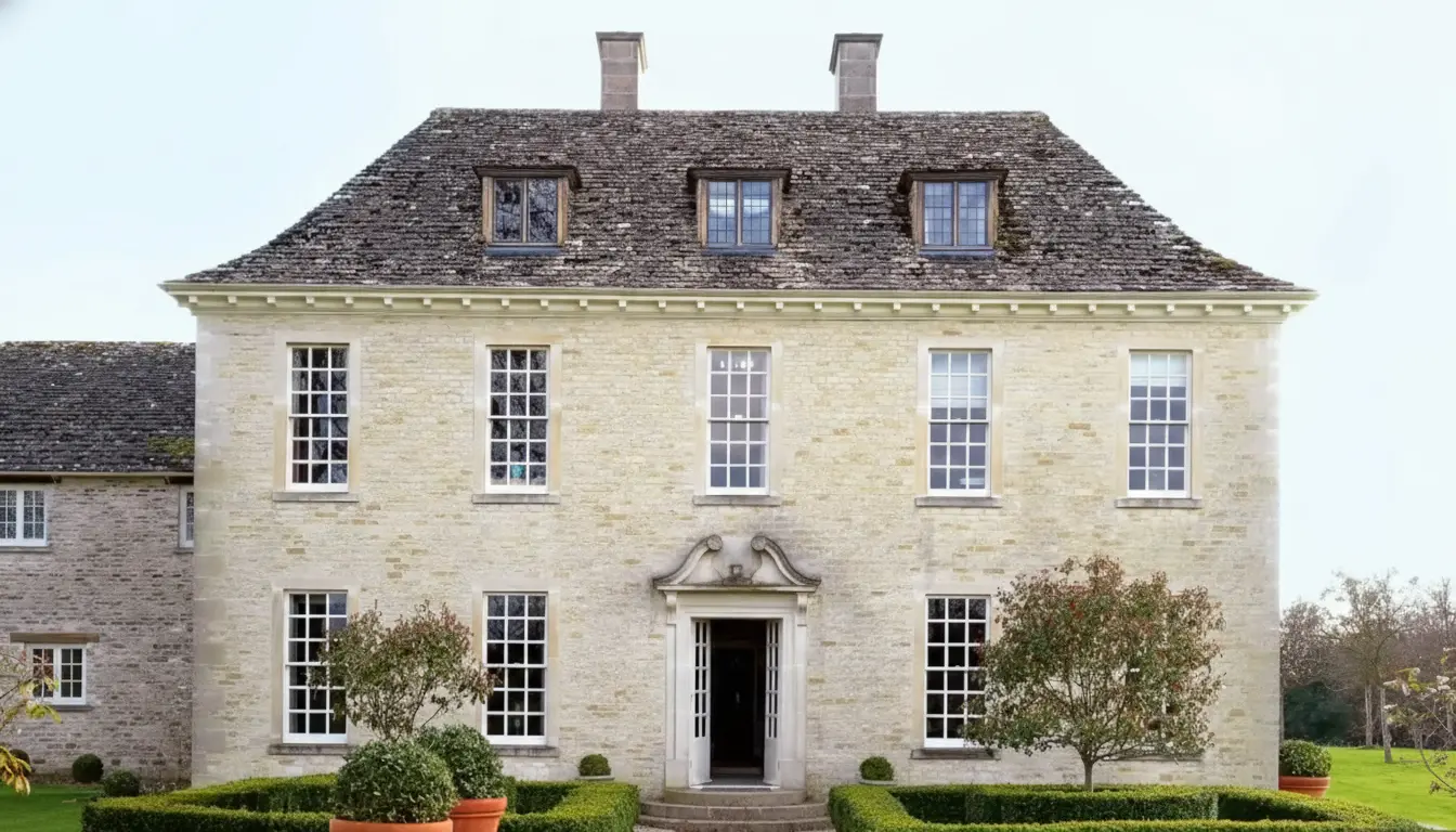 Classical house facade - Symmetry and Proportion