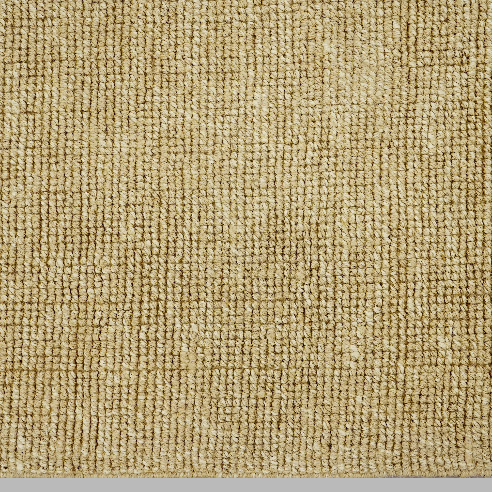 Close-up of cotton-infused jute fibers in the Coastal Grain rug