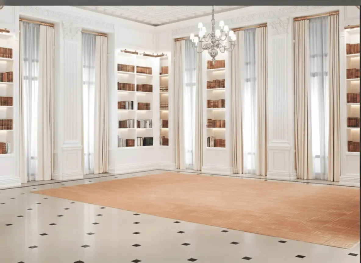 Grand salon — the room made before the furniture arrived