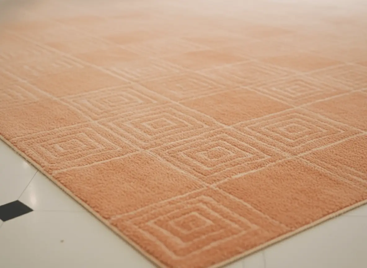 Close detail of a handwoven rug showing texture, depth, and material quality — Reeva Sethi Home