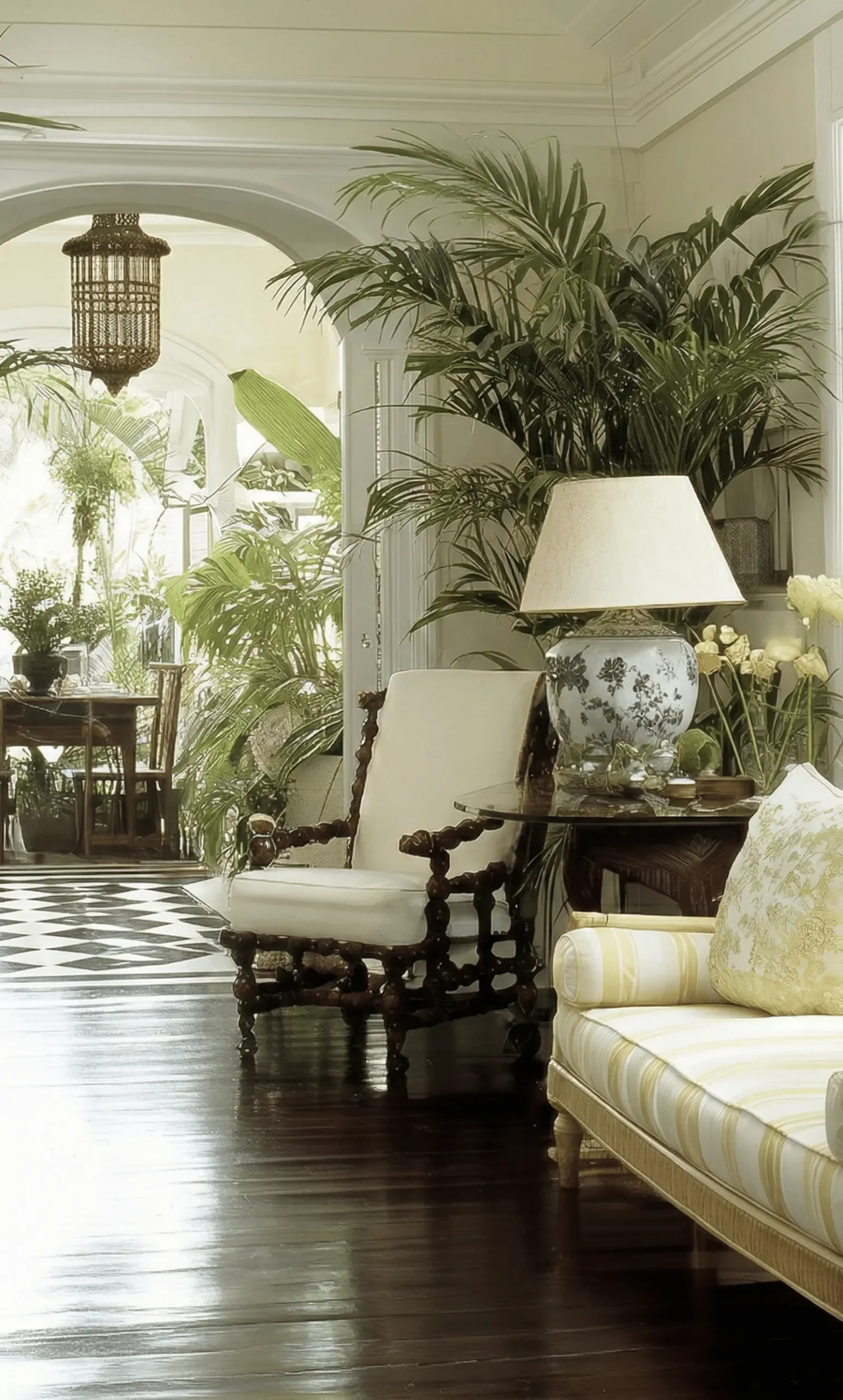 Layered interior with warm directional light and natural materials — RS Studio