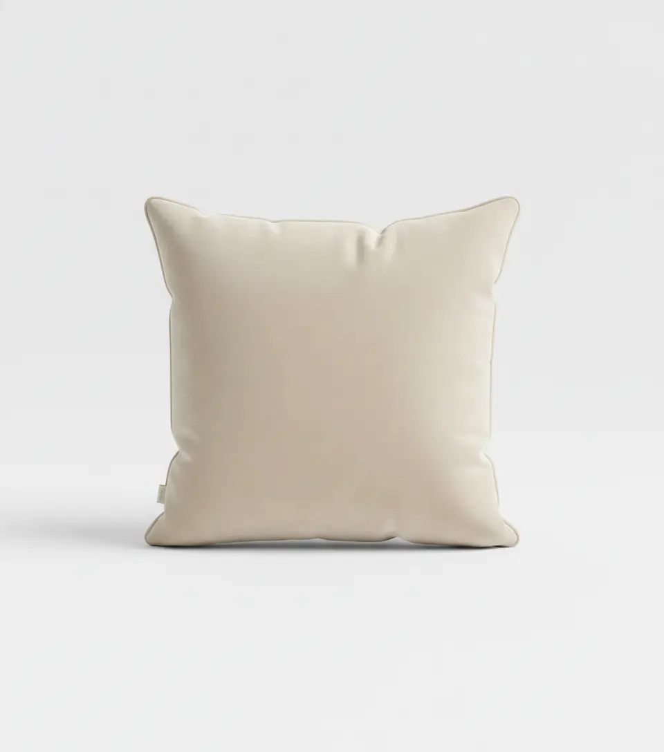 Vintage Rose Linen Throw Pillow with soft velvet back, 22x22