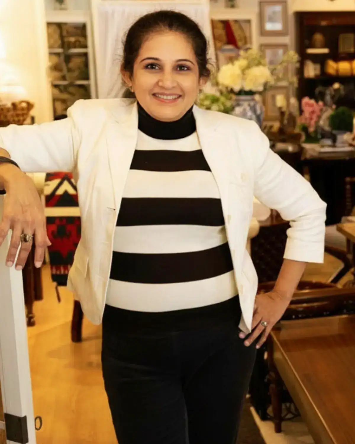 Ruchi Sethi, founder of Reeva Sethi Home, inside the Saratoga showroom