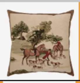 Fox Hunt Tapestry Pillow
