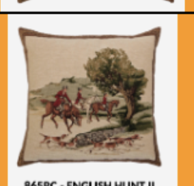 English Hunt II Tapestry Pillow