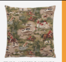 Horses & Hounds Countryside Tapestry Pillow