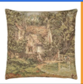 Suffolk Cottage Tapestry Pillow