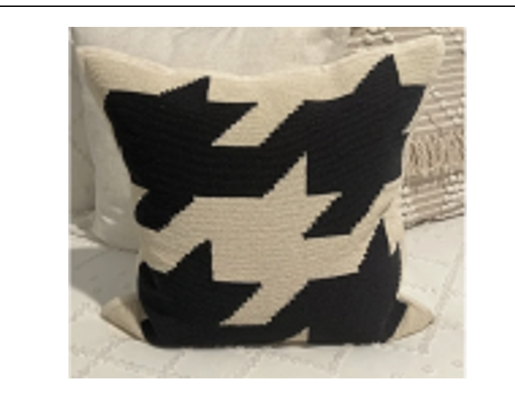 HOUNDSTOOTH JACQUARD COTTON CUSHION — 18” x 18” 1 HOUNDSTOOTH JACQUARD COTTON CUSHION — 18” x 18”