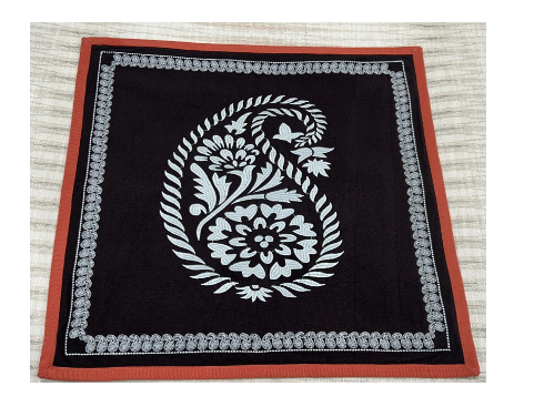 Noor Embroidered Cushion Cover – Midnight