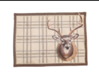 Stag Plaid Table Mat 1 Stag Plaid Table Mat