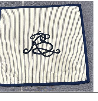 c-104 - 100otton cushion cover with initials 1 c-104 - 100otton cushion cover with initials