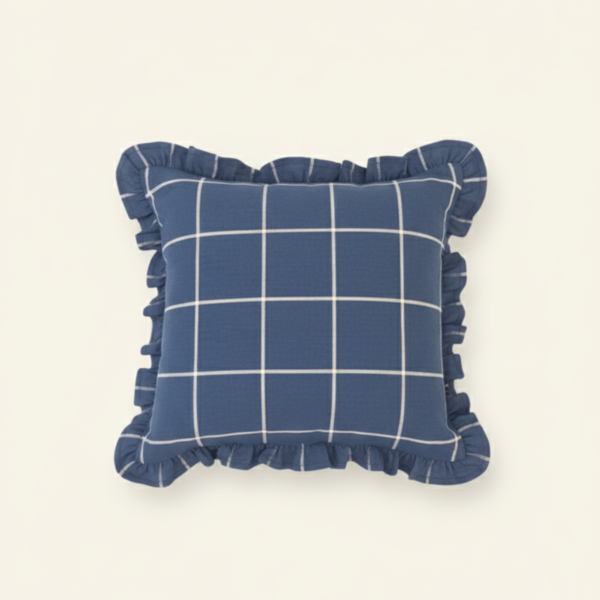 Glen Ruffle Linen Cushion