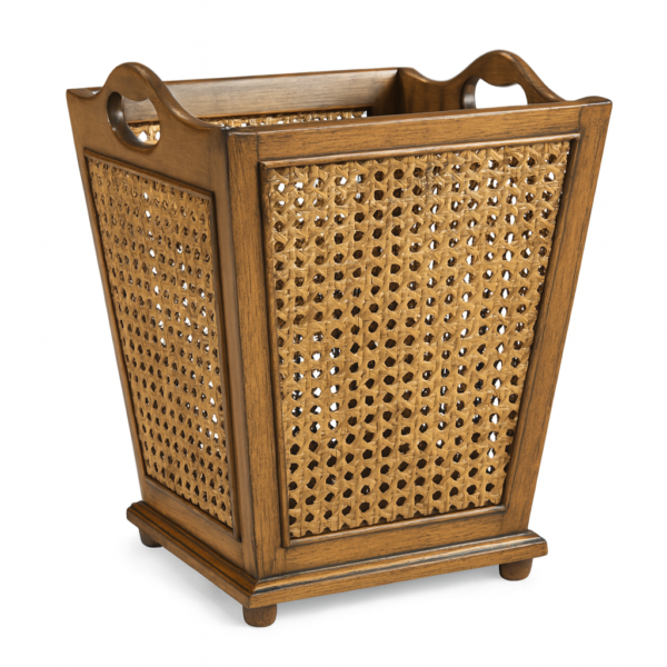 Chambord Mahogany Rattan Waste Basket