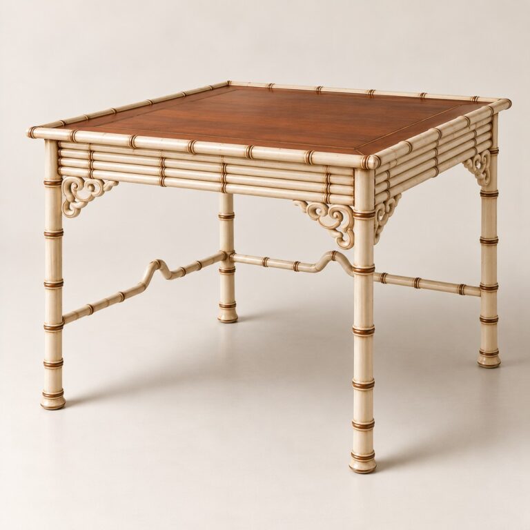 Brighton Faux Bamboo Game Table by Reeva Sethi Home