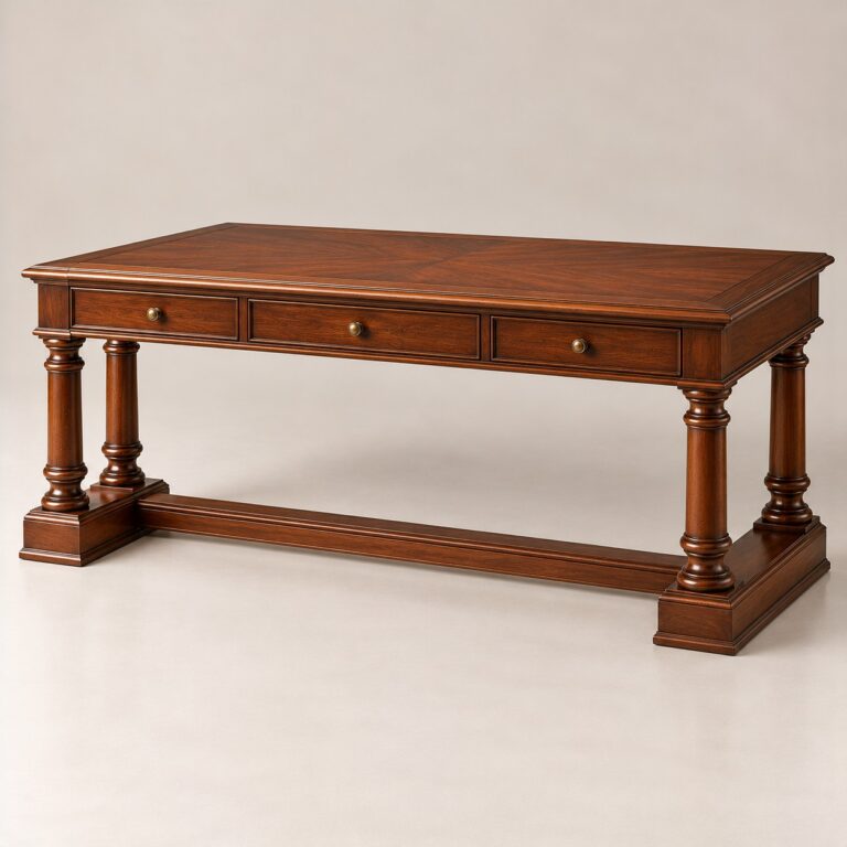Grosvenor Mahogany Library Desk by Reeva Sethi Home