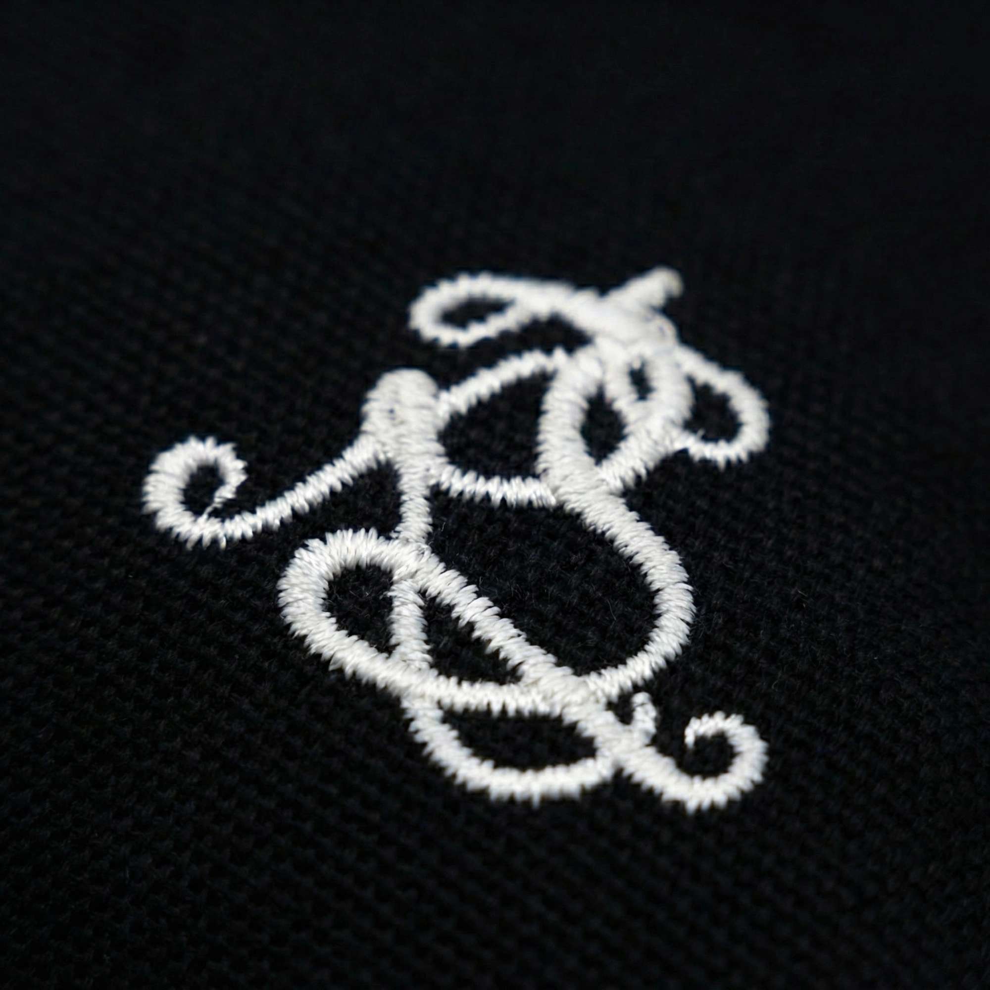 Midnight Embroidered Cotton Pillow Cover 4 Midnight Embroidered Cotton Pillow Cover, close-up detail
