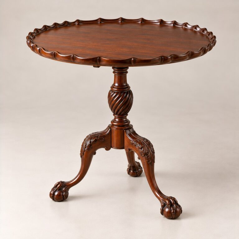 Clarendon Mahogany Tripod Table by Reeva Sethi Home