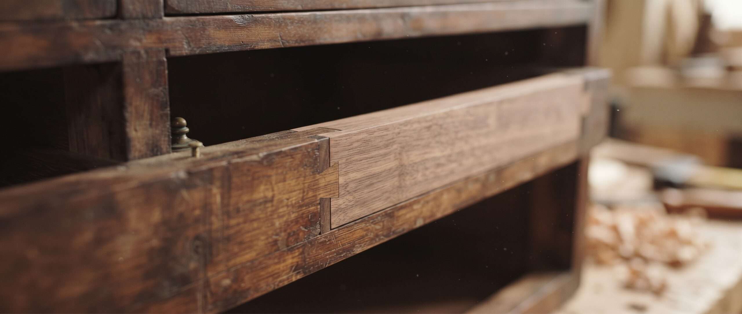 How to Tell If Furniture Is Well Made | A Field Guide to Craftsmanship 5 Antique solid wood drawer runner repaired with a fitted replacement piece of hardwood